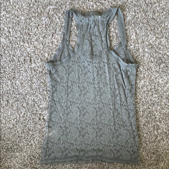 Abercrombie and Fitch grey floral tank - Picture 3 of 3